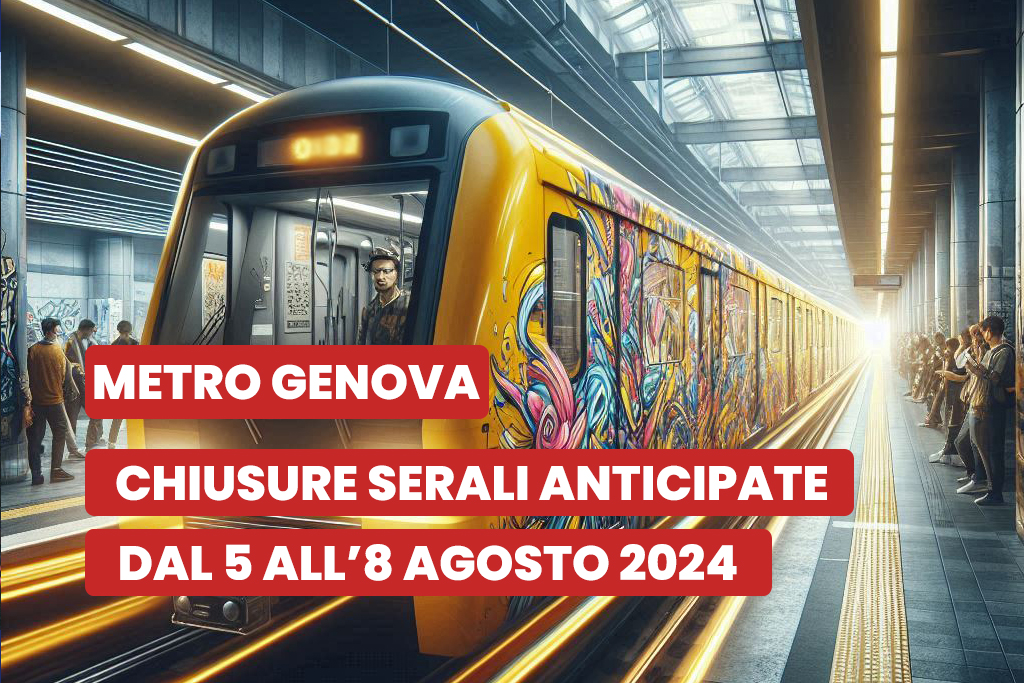 Chiusure Serali della Metropolitana di Genova: 5-8 Agosto 2024